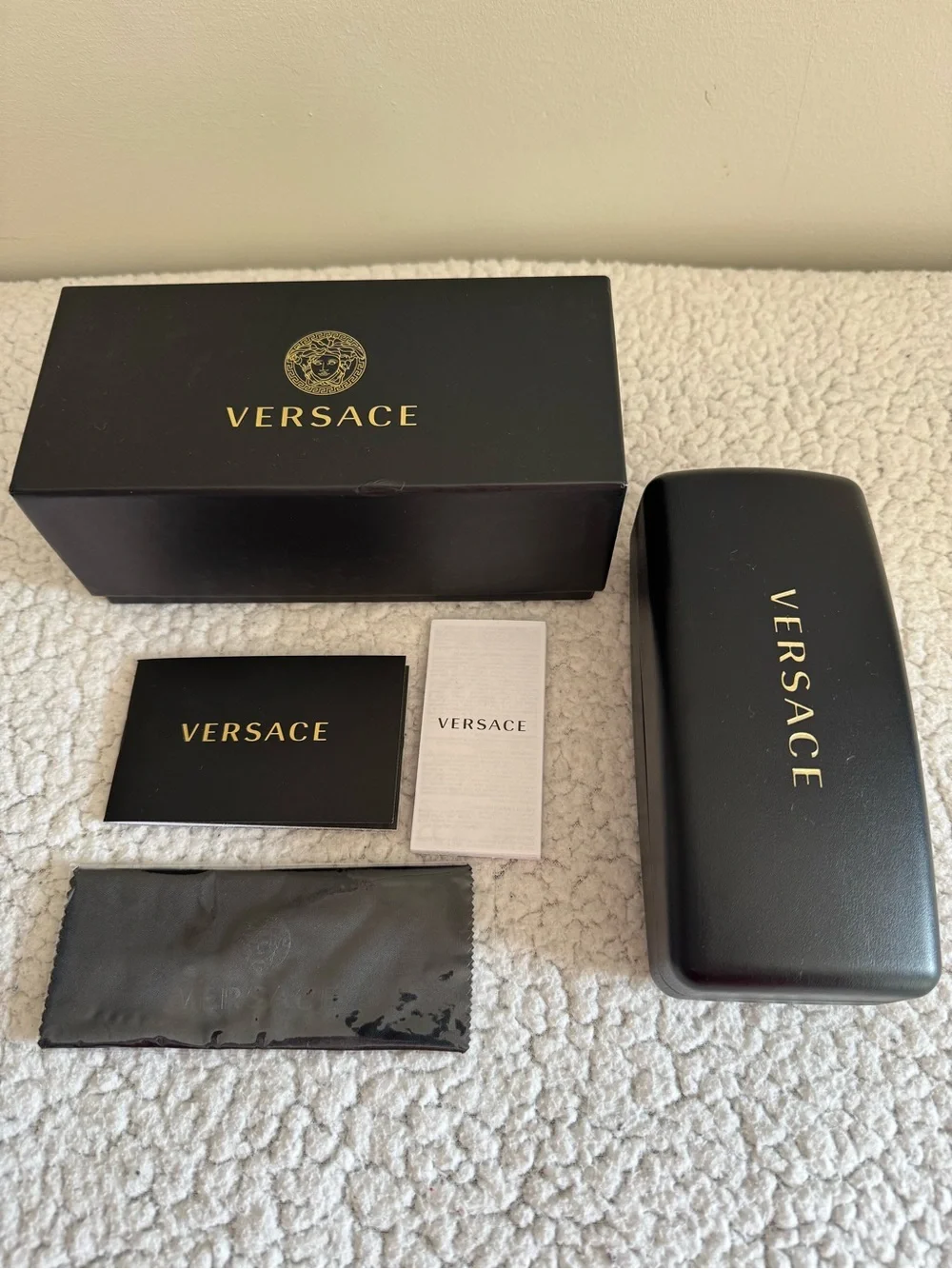 NWOT Versace 2199 Flat Top Aviator Polarized Sunglasses